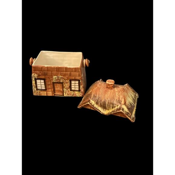 Vintage Price Kensington Ye Olde Cottage Biscuit Basket, Cookie Jar with Handle - Picture 5 of 9